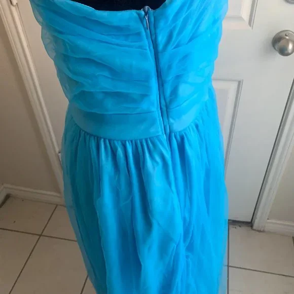 One Shoulder Chiffon Evening Gown - Picture 5 of 6